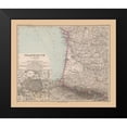 thumbnail image 2 of Stieler 13x12 Black Modern Framed Museum Art Print Titled - Southwestern France - Stieler 1885, 2 of 5