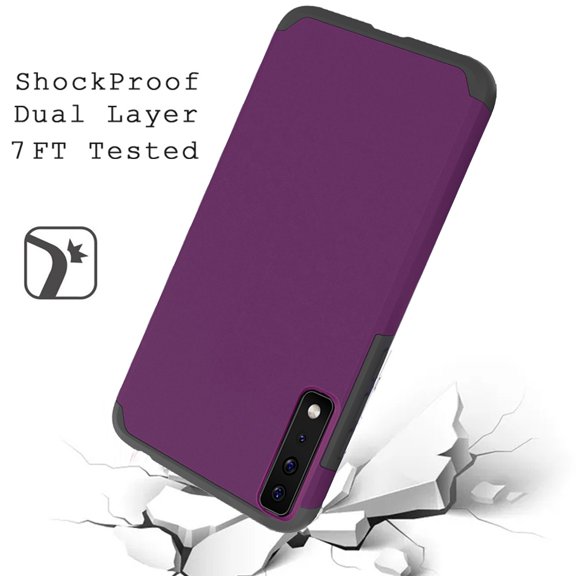 Case for LG Stylo 7 Ultra Slim Corner Protection Shock Absorption Hybrid Dual Layer PC TPU Armor Defender Phone Cover for Stylo 7 by Xpm - Purple