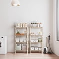 thumbnail image 3 of MZG 4 Tier Wire Shelves Rack, 11.8" D x 23.6" W x 47.5" H, Adjustable Metal Shelving Units,Steel Shelves Light Tan, 3 of 7