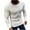 White, variant on IROINNID Men's Sweater Round Neck Long Sleeve Jumper Mid-Length Solid Color Loose Pullover Slim-type Sports Sweater