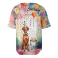 thumbnail image 2 of Happy Birthday to Vizsla Kitten Party Balloons Cake All Over Print 3D Baseball Shirt Vizslas Dog Lover Gifts Idea Softball Sport - 00027, 2 of 6