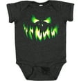 thumbnail image 3 of Inktastic Viciously Grinning Pumpkin Face in Lime Green Glow Boys or Girls Baby Bodysuit, 3 of 5
