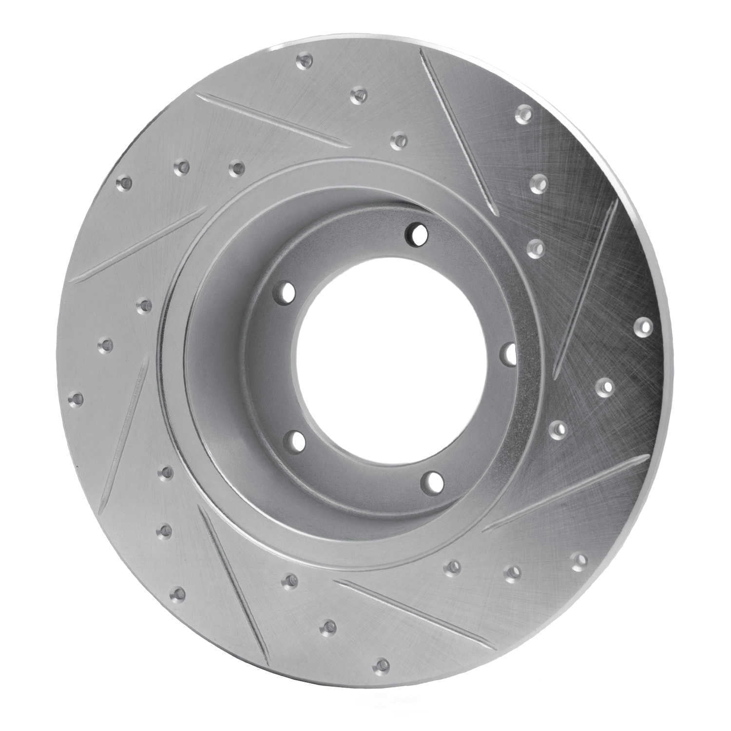 Dynamic Friction Company 631-11000L DFC Brake Rotor - Drilled And Slotted - Silver