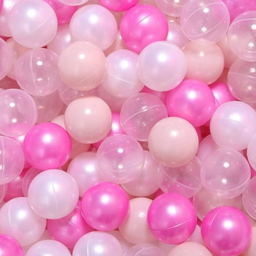 PlayMaty 100 Pieces Ball Pit Balls Plastic Phthalate&BPA Free Crush Proof Stress Balls for Toddlers and Kids Playhouse Ball Pit Accessories (Pearl Purple 2.2")