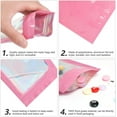 thumbnail image 3 of SJPACK 300 PCS Pink Resealable Holographic Bags, Iridescent Mylar Bags with Clear Front Ziplock Foil Packing Pouch Bags for Multipurpose Storage (3.1x5.1In), 3 of 6