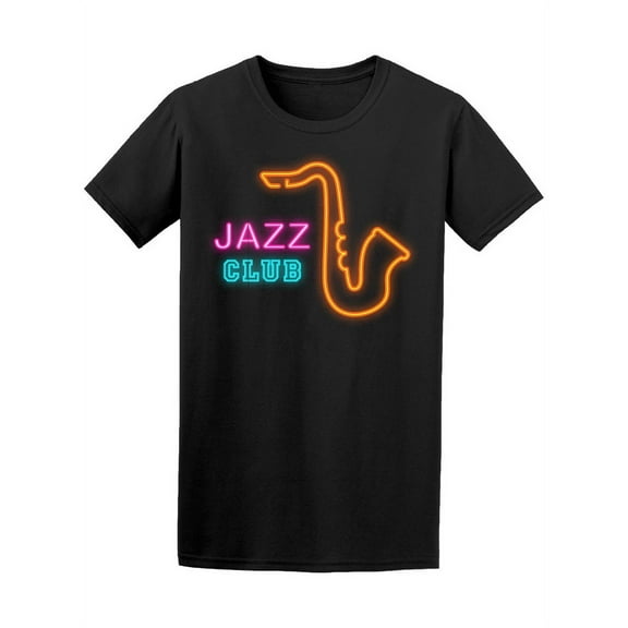 Jazz Club and Sax In Sharp Style T-Shirt Men -Image by Shutterstock, Male x-Large