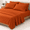 Burnt Orange-Queen, variant on Rust Queen Size 6 Piece Bed Sheet Set with 16 Inch Deep Pockets