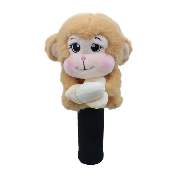 GARENDE Funny Plush Monkey Golf Wood Headcover Protector for Adults Golf Accessories Light Brown