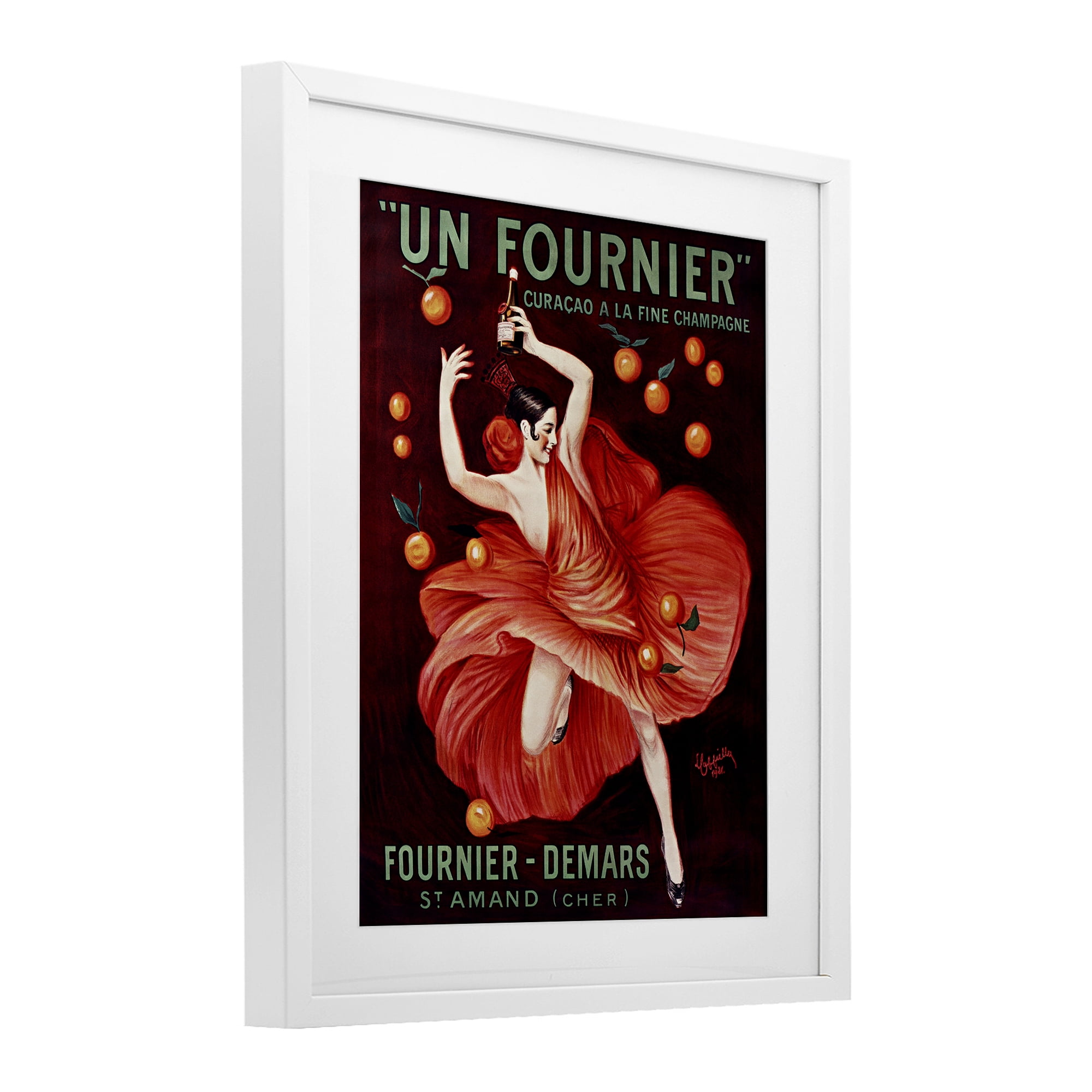 Stupell Industries Vintage Champagne Dancer in Red White Framed Print Under Glass, design by Leonetto Cappiello