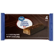 Great Value Peanut, Caramel & Nougat Bar, 11.04 oz, 4 Pack