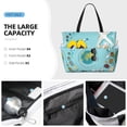 thumbnail image 2 of Wukai Travelling on Airplane Print Zipper Bag,large Beach Tote Bag,Waterproof Sandproof Bag,Grocery and Picnic Tote Travel Bag, 2 of 5