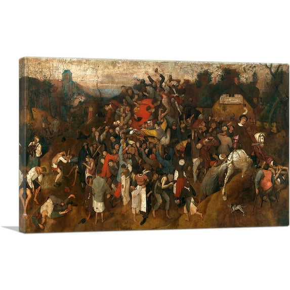 ARTCANVAS The Wine Of Saint Martins Day Canvas Art Print by Pieter Bruegel the Elder - Size: 18" x 12" (1.50" Deep)