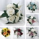 thumbnail image 2 of Ramo De Rosas Artificiales Para Boda, 20x26cm, Ramo De Flores De Seda Para Novia, Accesorio De Fotografía, Color Champán Y Morado, 2 of 8