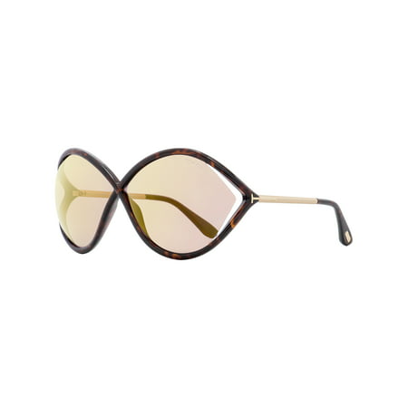 Tom Ford Butterfly Sunglasses TF528 Liora 52Z Dark Havana/Gold 70mm FT0528