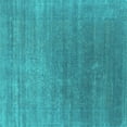 thumbnail image 1 of Ahgly Company Indoor Square Oriental Turquoise Blue Industrial Area Rugs, 4' Square, 1 of 4