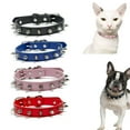 thumbnail image 6 of Small Medium Dogs Adjustable Rivets Anti-Bite Pet Collar Neck Strap Dog Collars RED S, 6 of 8