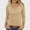 Khaki, variant on Sakmal Trendy Women's Blouses Royal Blue Plus Size Tops V Neck 3/4 Sleeve Plain Tops for Women