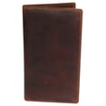 thumbnail image 2 of RFID Blocking Bifold Crazy Horse Leather Credit Card ID Holder Long Wallet, 2 of 9