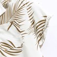 thumbnail image 4 of Camisas Vaqueras Para Hombre Manga Larga Camisa de manga corta con cuello vuelto y estampado informal de verano para hombre (Gold, XXL), 4 of 7