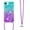 Blue Purple, variant on Quicksand Phone Case for iphone 16e Gradient Color Phone Case with Breakaway Safety Clip Adjustable Neck Lanyard