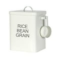 thumbnail image 2 of Rongfmy Flour Storage Bucket and Measuring Rice Bucket for beans Cereal White, 2 of 9