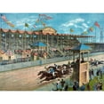thumbnail image 3 of Litho, NY 24x19 Black Modern Framed Museum Art Print Titled - Brighton Beach Race Course, 3 of 5