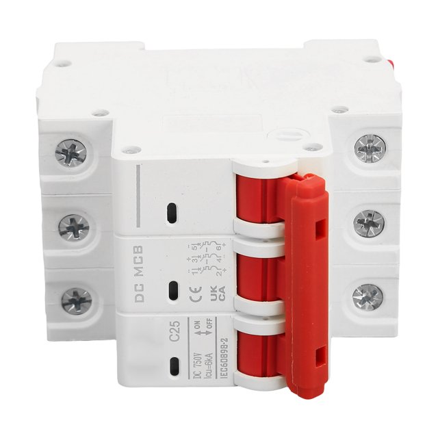 Disyuntor De CC, Protección Contra Sobrecarga 750V 25A Disyuntor De CC En Miniatura Diseño Modular Fácil Instalación Protección Contra Cortocircuitos Para Motocicletas ANGGREK IB1013