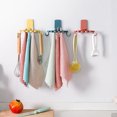 thumbnail image 4 of Yykcavykas Under 25 Wall-Mounted Seamless Sticker Pattern Bathroom Towel Clip Silk Scarf|Yellow-451, 4 of 7