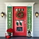 thumbnail image 5 of Cortina de puerta de pareado navideño - Cubierta de puerta de poliéster en pack de 2 con agujeros colgantes, decoración navideña roja y verde de 30x180 cm para festividades y fiestas de primavera, 5 of 6