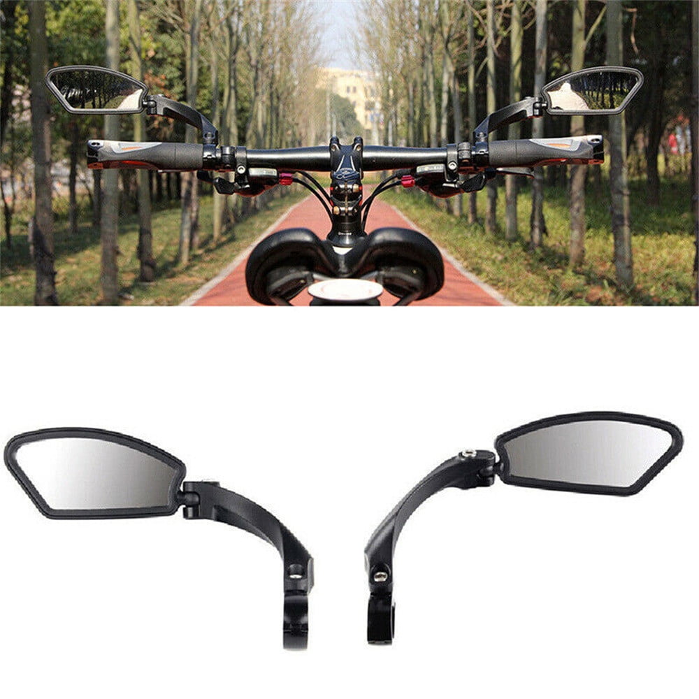 2 X Wide Rear View Rearview Convex Mirror Cycling Bike Bicycle Handlebar Safe UK 