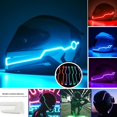 thumbnail image 1 of LED Light Motorcycle Helmet Kit Night Riding Signal Flashing Stripe Bar NEW, 1 of 5