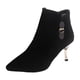 thumbnail image 1 of NECHOLOGY Botas Mujer Adulto Femenino Zapatos Botines para mujer Mujer Otoño e Invierno Tacones De Felpa Simples Y Sólidos Versátiles Punta Puntiaguda Tacones Botas Al Tobillo (Black, 8), 1 of 7