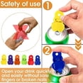 thumbnail image 3 of 6 Pieces Color Manual Easy Can Opener, Premium Plastic Shields Tab Openers, Leakproof Soda Can Lids, 3 of 5