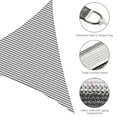 thumbnail image 4 of Yescom 28Ft Triangle Sun Shade Sail Canopy 97% UV Block Commercial Carpark Pool Camping Playground Outdoor Gray+White, 4 of 11