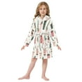 thumbnail image 6 of FORMRS Niños Bathrobe Unisex Hooded Robe Soft Plush Pajamas Sleepwear, Size 4-6T, Christmas Cups, 6 of 7