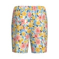 thumbnail image 5 of Naloa Watercolor Wildflowers Men's Short Pajama Pants, Lounge Comfort Shorts with Elasticized Waistband and Side Pockets - X-Large, 5 of 9