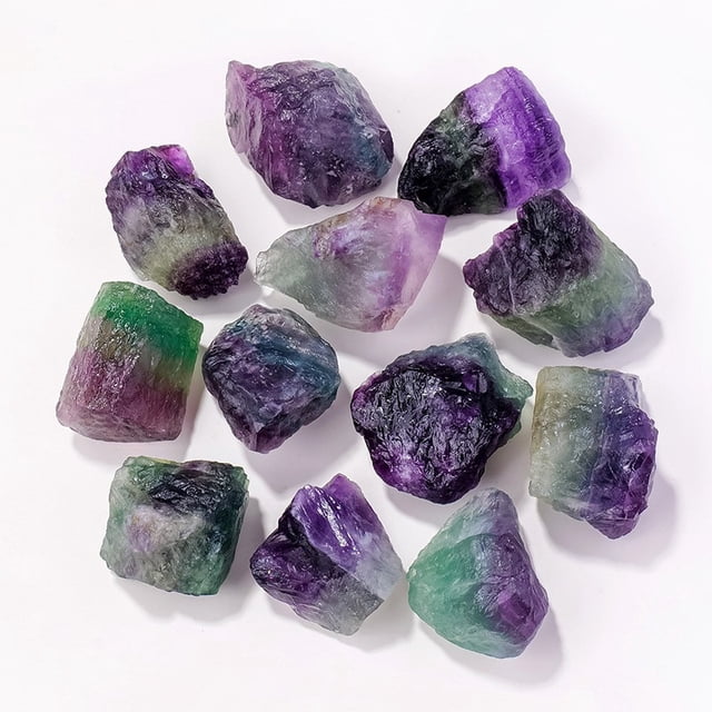 Xiao Hua Piedra de aromaterapia de cristal natural en bruto de color de 200 g, piedra de expansión a granel, piedra decorativa de cristal mineral natural irregular de 2-5 cm