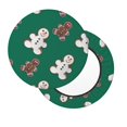 thumbnail image 2 of Kll Gingerbread Snowman Cookies Round Bar Chair Cushion Cover 14 Inch,Bar Stool Protector With Elastic, Soft Washable, 2 of 7