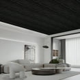 thumbnail image 3 of Abyssaly 13.7" x 13.7" Ceiling Tiles, 32 Pcs, Covering Area 42 sq. ft., Gelated Ceiling Tile Foam, Ceiling Tile Peeling & Pasting, Easy to Install on Ceiling & Wall, Pure Black, 3 of 5