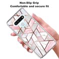 thumbnail image 3 of LG Stylo 6 Case, KAESAR Hybrid Bling Glitter Sparkle Laser Polygon Marble Graphic Fashion Cute Colorful Skin Cover Shockproof Case for LG Stylo 6, 3 of 5