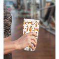 thumbnail image 4 of WIRESTER 20oz Tumbler With Lid Stainless Steel Travel Tumbler, Double Wall Insulated Stainless Steel Coffee Tumbler - Orange Tabby Cat Funny Playful Postures, 4 of 6
