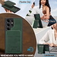 thumbnail image 6 of Allytechgroup Case for Samsung Galaxy S21 Ultra, 2 In 1 Wallet Stand Case with Detachable Card Holder Support Wireless Charging Shockproof Magnetic Back Cover for Samsung Galaxy S21 Ultra, Green, 6 of 13
