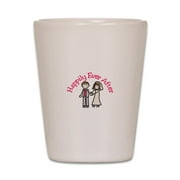 CafePress Happily Ever After White Shot Glass, Unique and Funny Shot Glass