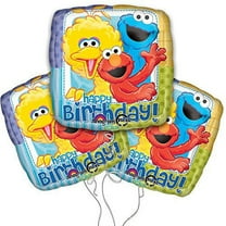 Sesame Street Happy Birthday 18" Mylar Balloon 3pk