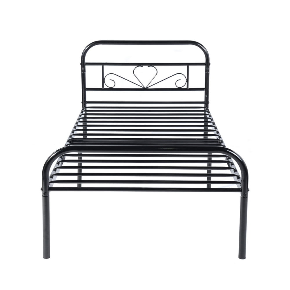 Aingoo Twin Size Bed Frame Iron Bed with Headboard - Walmart.com