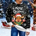 thumbnail image 4 of Christmas Sweater Men Sweaters Funny Sweatshirt Knit Plus Size Big and Tall Holiday Vacation Elf Adult Sweatshirts, 4 of 7