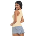 thumbnail image 4 of Womens Sleeveless Ribbed Fitted Tank Top Racerback Crew Neck Casual Vest, 4 of 6