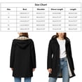 thumbnail image 3 of Dxzfnsa Women Waterproof Outdoor Hiking Raincoat Women Lined Windproof Rain Jacket Lightweight Hooded Jackets Trench Coats S-2XL, 3 of 8