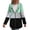 c01Green, variant on Hoodies for Women Color Block Hooded Sweatshirt Basic Zip-Up Jersey Jacket Loose Long Sleeve Top with Pockets Plus Size White S