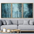 thumbnail image 3 of wall26 - 3 Piece Framed Canvas Wall Art - Night Forest in Vintage Background - Modern Home Art Stretched and Framed Ready to Hang - 16"x24"x3 NATURAL, 3 of 5